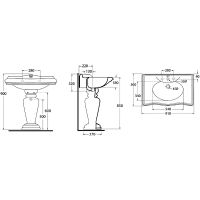 Раковина Migliore Impero 90 20789 Белая — фото 4, Раковины подвесные