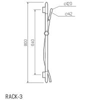 Душевой гарнитур Ростовская Мануфактура Сантехники RACK-3 Хром — фото 5, Душевое оборудование. Душевая программа