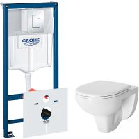 Комплект унитаза Damixa Jupiter DX77C1738SC с инсталляцией Grohe Rapid SL 38775001 с сиденьем Микролифт и клавишей смыва Хром Комплект унитаза Damixa Jupiter DX77C1738SC с инсталляцией Grohe Rapid SL 38775001 с сиденьем Микролифт и клавишей смыва Хром