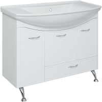 Тумба под раковину Runo Севилья 105 00000000598 Белая — фото 1, Тумбы под раковину