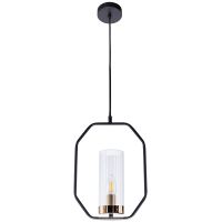 Подвесной светильник Artelamp Celaeno A7004SP-1BK Прозрачный Черный — фото 1, Подвесные светильники