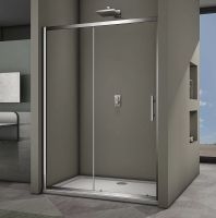 Душевая дверь Veconi Vianno VN-63 140 VN63-140-01-19C3 профиль Хром стекло прозрачное — фото 2, Душевые двери в нишу