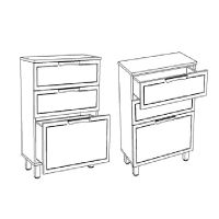 Товар: Комод Corozo Монро 40 Z3 SD-00000780 Белый - фото 5 Комод Corozo Монро 40 Z3 SD-00000780 Белый — фото 5, Мебель для ванной