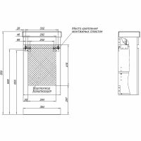 Тумба под раковину Aquanet Вега 40 329129 подвесная Белый глянец — фото 12, Тумбы под раковину