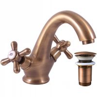 Смеситель для раковины Rav Slezak Morava retro MK129.5SM Бронза — фото 1, Смесители для раковины