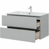 Товар: Тумба под раковину Aquanet Алвита New 90 303922 подвесная Серая матовая - фото 7 Тумба под раковину Aquanet Алвита New 90 303922 подвесная Серая матовая — фото 7, Тумбы под раковину