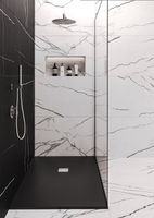 Душевой поддон из искусственного камня Starohome Solid 120х80 1237470 Black Matt — фото 2, Душевые поддоны