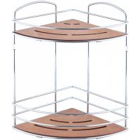 Полка корзина Tekno-tel BK074 угловая Хром — фото 1, Полки для ванной и душа