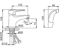 Смеситель для раковины Frap H68 с гигиеническим душем Хром арт-F1268 — фото 9, Смесители для раковины