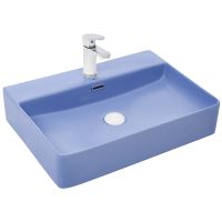 Раковина WeltWasser Elbach 2173 MBL 60 10000004506 Голубой матовый — фото 1, Раковины накладные