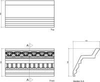 Карниз гибкий Европласт 1.50.137 2000x190x183 мм — фото 3, Карнизы
