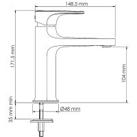 Смеситель для раковины WasserKRAFT Asphe 7703 Розовое золото — фото 4, Смесители