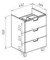 Товар: Тумба под раковину Bellezza Пегас 50 4630406140046 Черная Белая - фото 3 Тумба под раковину Bellezza Пегас 50 4630406140046 Черная Белая — фото 3, Мебель для ванной