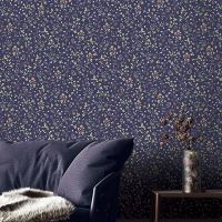 Обои Andrea Rossi Cheradi 54394-6 Винил на флизелине (1,06*10,05) Синий, Цветы — фото 3, Обои для стен