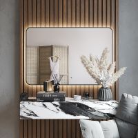 Зеркало Bond Loft 120x80 M35ZE-12080 с подсветкой Черное глянцевое с бесконтактным выключателем — фото 2, Зеркала в ванную комнату