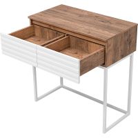 Товар: Тумба Brevita Dakota 80 DAK-019080-19-012Я Белая матовая Дуб Галифакс олово - фото 4 Тумба Brevita Dakota 80 DAK-019080-19-012Я Белая матовая Дуб Галифакс олово — фото 4, Мебель для ванной