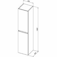 Шкаф пенал Aquanet Вега 35 329126 подвесной Белый глянец — фото 8, Пеналы для ванной комнаты