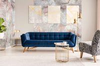 Панно Marburg Lava 46968 Винил на флизелине (2,12*2,7) Серый/Розовый, Облака/Абстракция — фото 1, Обои для стен