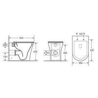 Унитаз Ceruttispa Adige F CT8907 приставной с сиденьем Микролифт — фото 6, Приставные унитазы