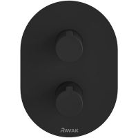 Смеситель для душа Ravak Chrome CR 063.20BL X070432 с термостатом Черный матовый — фото 2, Смеситель для душа