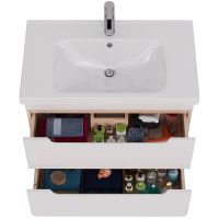 Товар: Тумба под раковину Lemark Olivia 80 LM08OL80T подвесная Белый глянец Дуб Кантри - фото 3 Тумба под раковину Lemark Olivia 80 LM08OL80T подвесная Белый глянец Дуб Кантри — фото 3, Мебель для ванной