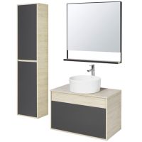 Зеркало Aquaton Лофт Урбан 80 1A247902LQX50 Дуб орегон — фото 2, Зеркала в ванную комнату