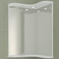 Зеркало СанТа Аврора 65 с подсветкой угловое — фото 1, Зеркала в ванную комнату