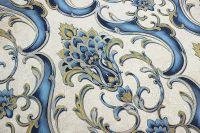 Обои Emiliana Parati Damasco Reale 73402 Винил на флизелине (1,06*10,05) Бежевый/Голубой/Золото, Дамаск — фото 2, Обои для стен