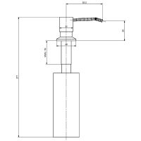 Дозатор для моющего средства Splenka S710.01.03 Золото матовое — фото 2, Дозаторы для кухонных моек