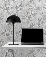 Обои Solo Anemone 168544-24 Винил на флизелине (1,06*10,05) Серый, Геометрия/Цветы — фото 2, Обои для стен