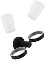 Стакан для зубных щеток Frap F302 F30208 двойной Черный матовый — фото 6, Мыльницы