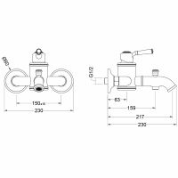 Товар: Смеситель для ванны Aquatek Классик AQ1540MB Черный матовый - фото 2 Смеситель для ванны Aquatek Классик AQ1540MB Черный матовый — фото 2, Смеситель для ванны