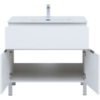 Тумба под раковину Aquanet Алвита New 90 303914 Белая матовая — фото 5, Мебель для ванной