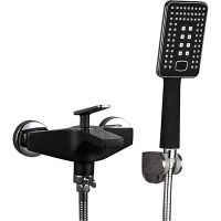 Смеситель для ванны Frap H57 F3257 Черный матовый Хром — фото 1, Смеситель для ванны