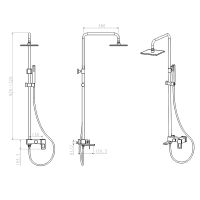 Душевая система Boheme Q 148-WUW Белая Синяя — фото 2, Душевое оборудование. Душевая программа