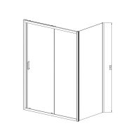 Душевой уголок Vincea Alpha 100x90 VSR-3AL9010MT профиль Хром стекло текстурное — фото 7, Прямоугольные душевые уголки