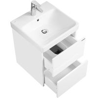 Тумба с раковиной Aquaton Сканди 45 1A2516K0SD010 подвесная Белая — фото 2, Тумбы с раковиной