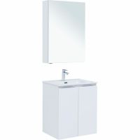 Комплект мебели для ванной Aquanet Алвита New 60 274220 подвесной Белый матовый — фото 1, Комплекты мебели для ванной