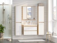 Товар: Зеркало со шкафом Brevita Balaton 80 L BAL-04080-03-01Л с подсветкой Белое матовое Бежевое матовое - фото 5 Зеркало со шкафом Brevita Balaton 80 L BAL-04080-03-01Л с подсветкой Белое матовое Бежевое матовое — фото 5, Мебель для ванной