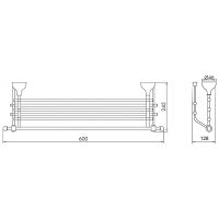 Полка для полотенец Veragio Gialetta VR.GIL-6496.CR Хром — фото 2, Полки для полотенец