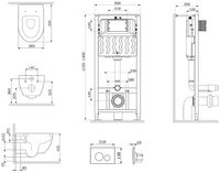 Комплект унитаза с инсталляцией AM.PM Awe IS49001.111738 с сиденьем Микролифт и Белой клавишей смыва — фото 9, Комплекты унитаз + инсталляция