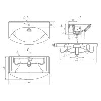 Тумба с раковиной Misty Чегет 85 УТ000013349 Белая глянцевая — фото 9, Тумбы с раковиной
