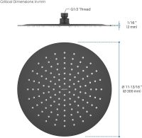 Верхний душ Aquatek Черный матовый арт-AQ2075MB — фото 7, Верхние души