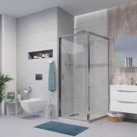 Товар: Душевой уголок Niagara Nova 80х100 NG-62-8A-A100 профиль Хром стекло прозрачное - фото 2 Душевой уголок Niagara Nova 80х100 NG-62-8A-A100 профиль Хром стекло прозрачное — фото 2, Душевые уголки