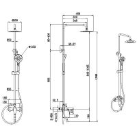 Душевая система Allen Brau Eclipse 5.E1007-31 Черная матовая — фото 3, Душевые стойки