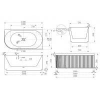 Товар: Акриловая ванна Abber 150х75 AB9412-1.5 R без гидромассажа - фото 6 Акриловая ванна Abber 150х75 AB9412-1.5 R без гидромассажа — фото 6, Ванны