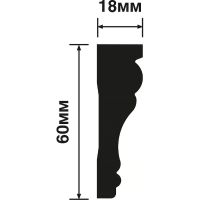 Карниз HIWOOD T1060 2000x60x18 мм — фото 2, Карнизы
