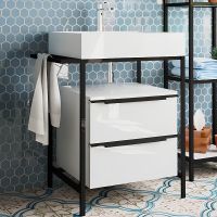 Тумба с раковиной Эстет Comfort Loft 70 ФР-00003613 Белая — фото 1, Тумбы с раковиной