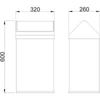 Контейнер для мусора Nofer 14118.2.W Белый — фото 2, Мусорные ведра