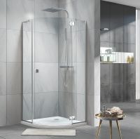 Душевой уголок Koller Pool Neon 90X90 N90RС профиль Хром стекло прозрачное — фото 2, Душевые уголки